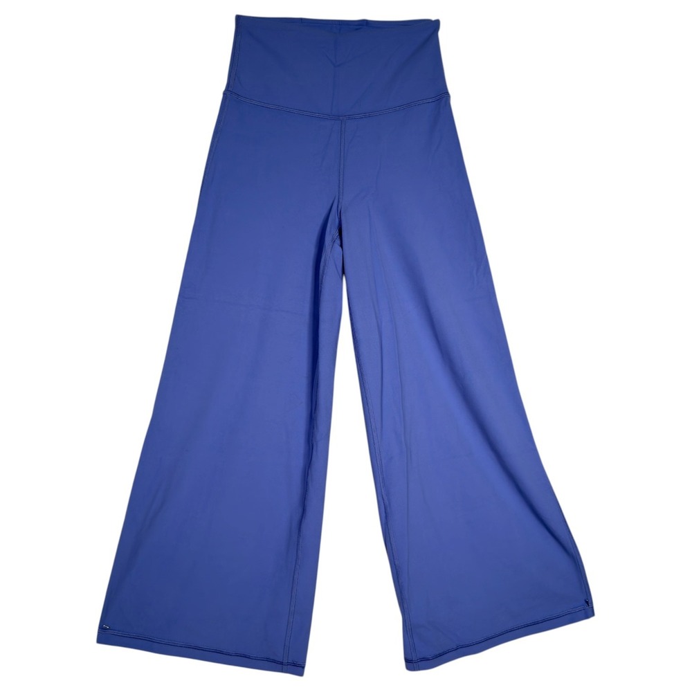 Athleta Elation Wide Crop Pants XXS Blue High Rise‎ Yoga Lounge